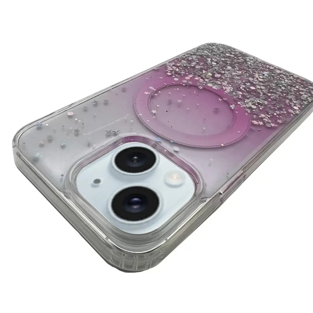 iPhone 15 Plus/iPhone 14 Plus Bling MagSafe Twotone Eco Pink